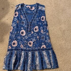 Spell Blue and Pink Floral Dress